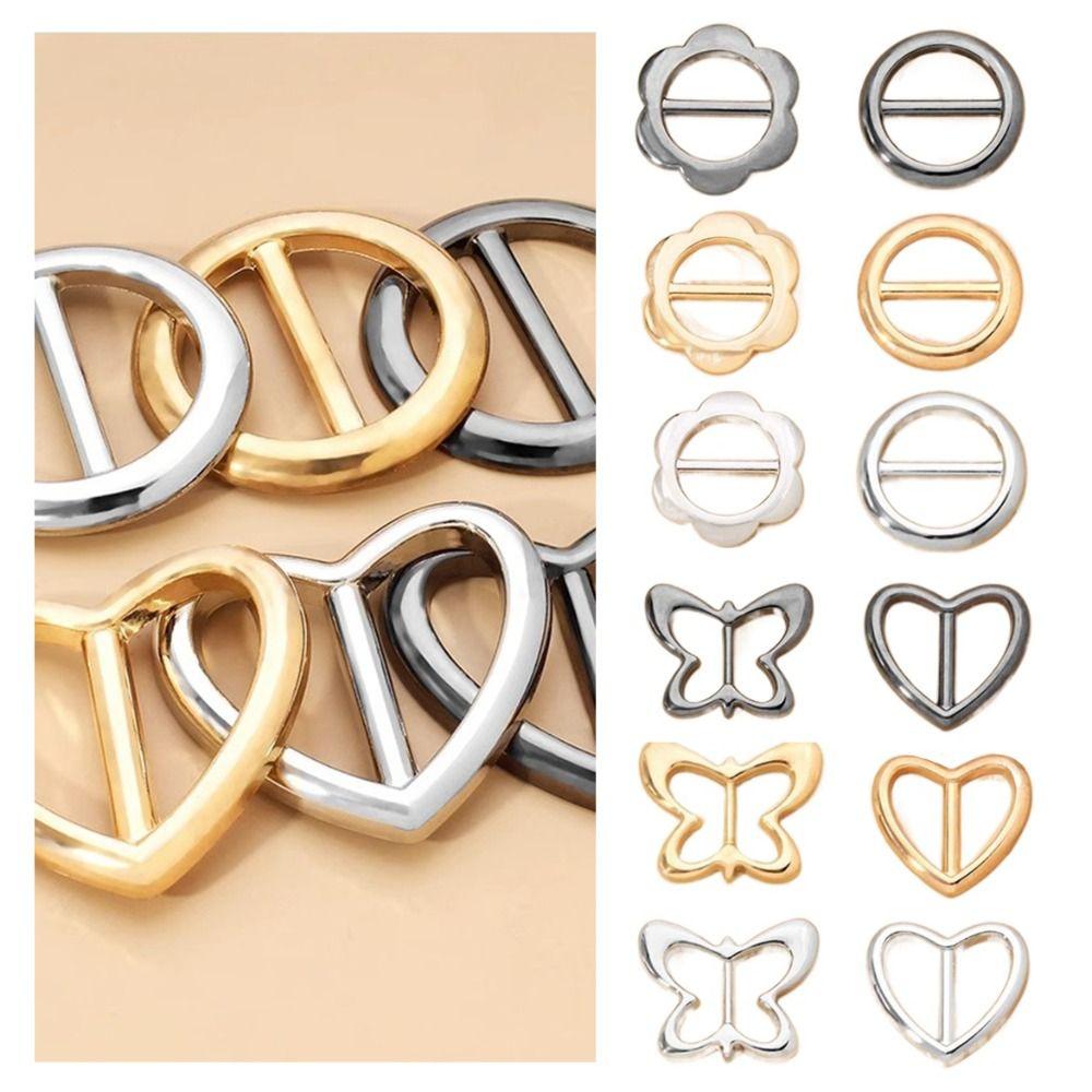 Butterfly Waist Adjustment Fixed Snap Round Heart Clothing Corner Knotted Buckles Elegant   Girls