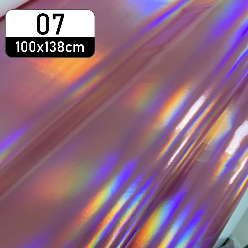 100x138 см ПУ/ТПУ/ПВХ Симфония Лазерная Кожа Ткань Печатная Зеркальная Искусственная Кожа Искусственная Кожа Для Багажной Сумки Материал DIY
