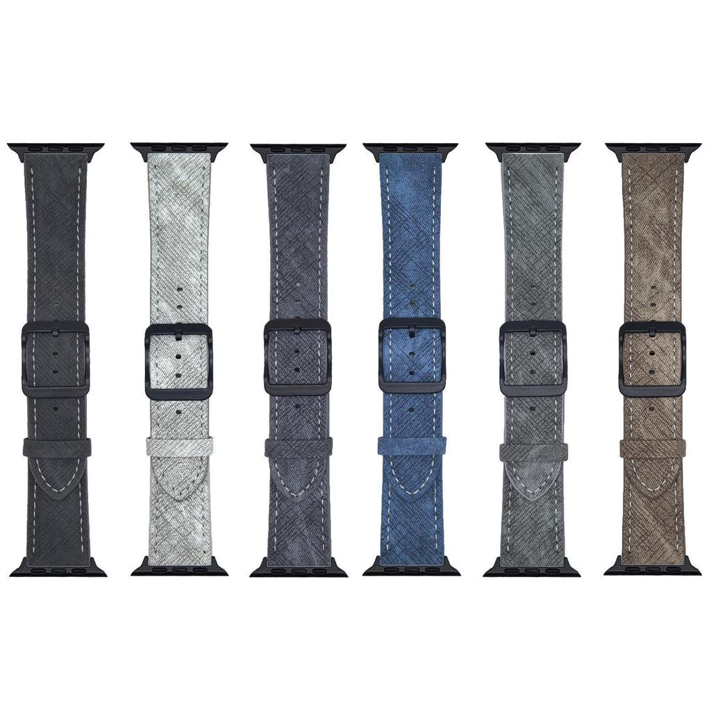 Кожаный ремешок с двойной петлей для Apple Watch Series 10 9 8 7 SE 6 5 4 3 2 1 42 мм 41 мм 40 мм 38 мм