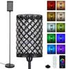 RGBCW Smart Floor Lamp Modern Crystal Floor Lamp Standing Tall Lamp with RGB Color Changing Light