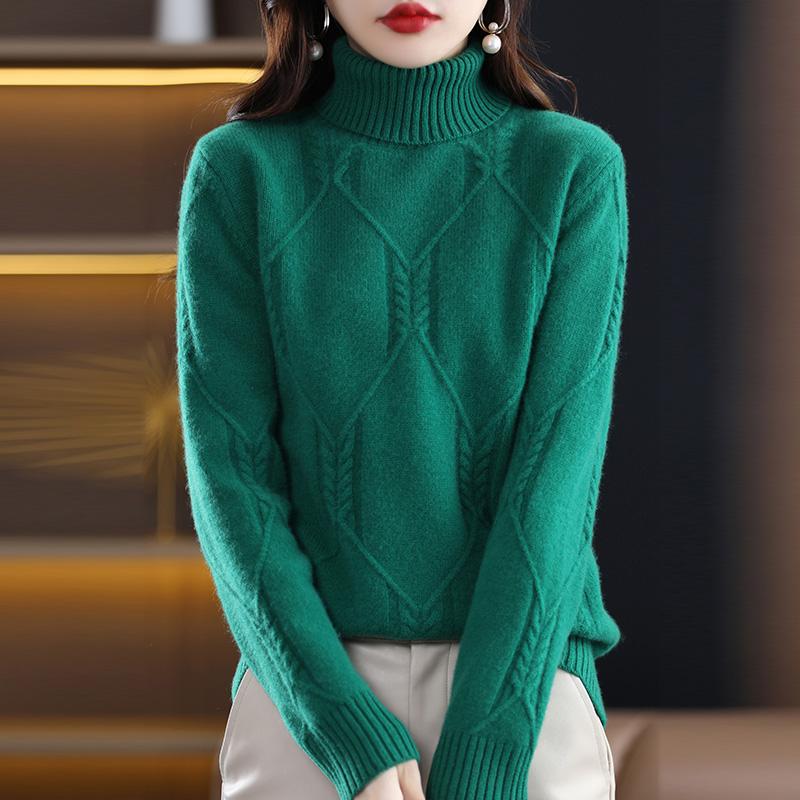 Женский кашемировый свитер Qinghe кашемир 30% кашемир 70% шерсть осенне-зимний кашемировый толстый пуловер мягкий и теплый