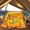 1pc Pikachu, Raichu Outdoor Flannel Blanket, Lightweight Warm Cozy for Travel Camping Office Soft Polyester Fabric