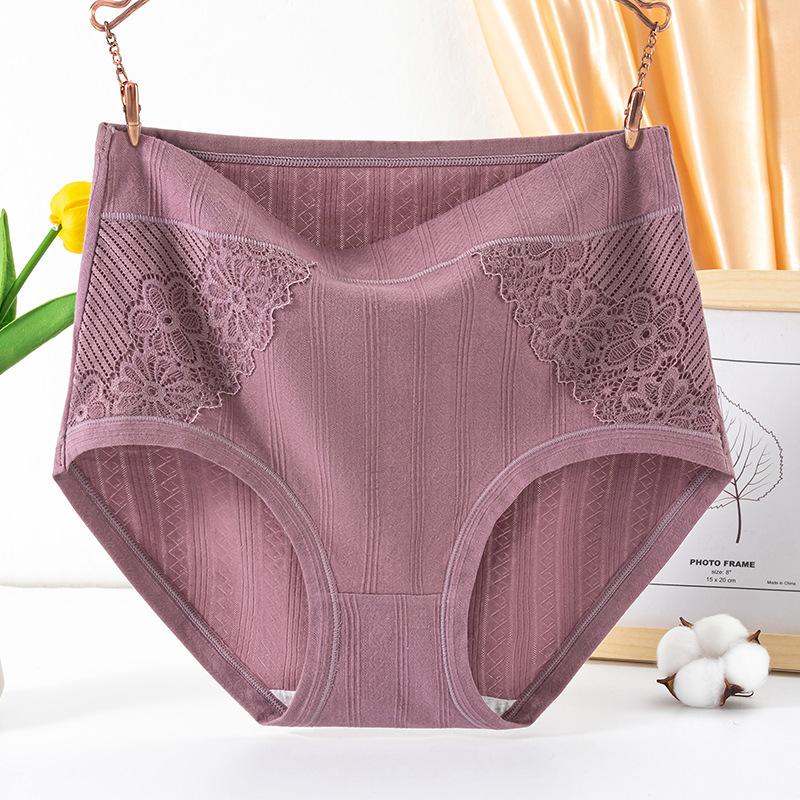 Женское нижнее белье размера плюс XL-6XL, трусы с высокой талией, хлопковые трусы, однотонное нижнее белье