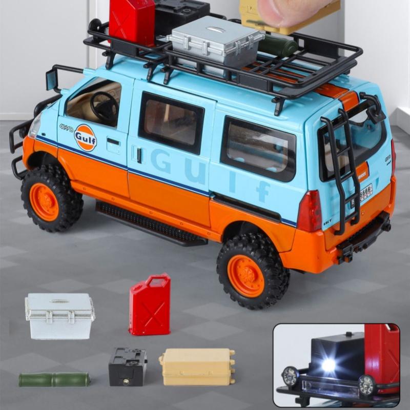 1/24 WuLing VAN Внедорожник Металлическая Модель Машинки Игрушка Литье под Давлением Металлическое Литье Звук и Свет Машинки Игрушки для Детей Транспортное Средство