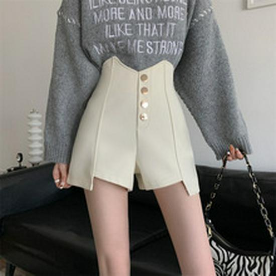 Черные шорты с высокой талией и широкими штанинами для женщин — облегающие, повседневные, универсальные, весна/лето