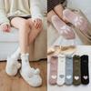 Thermal Socks For Womens Coral Fleece Socks Floral Print Sock Colorful Winter Cute Fashion Fuzzy Female Funny Long Socks