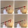 Fashion Retro Red Hair Stick Ancient Style Chinese Hairpin Headwear Valentine's Day Headwear