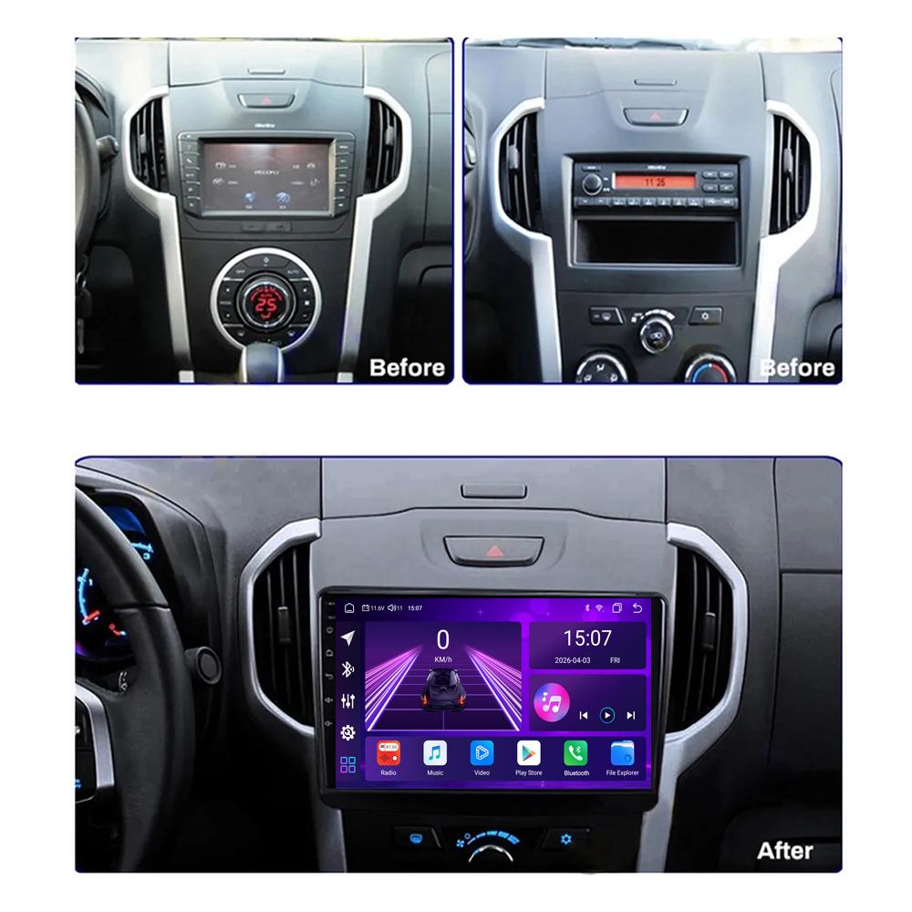 Автомобильная магнитола Android Car-Play для Chevrolet S10 Isuzu DMAX 2015-2018 Мультимедийный плеер Головное устройство Стерео Навигация GPS BT WIFI, 8 ЯДЕР ,2+32ГБ
