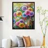5D Diy Diamond Painting Colored Dandelion Cross Stitch Set Full Diamond Embroidery Mosaic Art Picture of Rhinestones Decor Gift