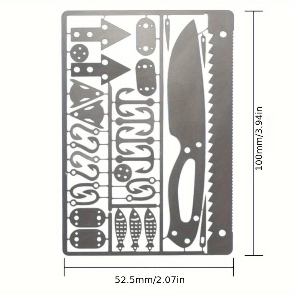 1 шт. Многофункциональная карта с рыболовным крючком для улицы, инструмент для выживания в кемпинге