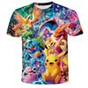 Children's 3D Clothing Anime Pikachu T-shirt Pokémon Boys Short-sleeve Top