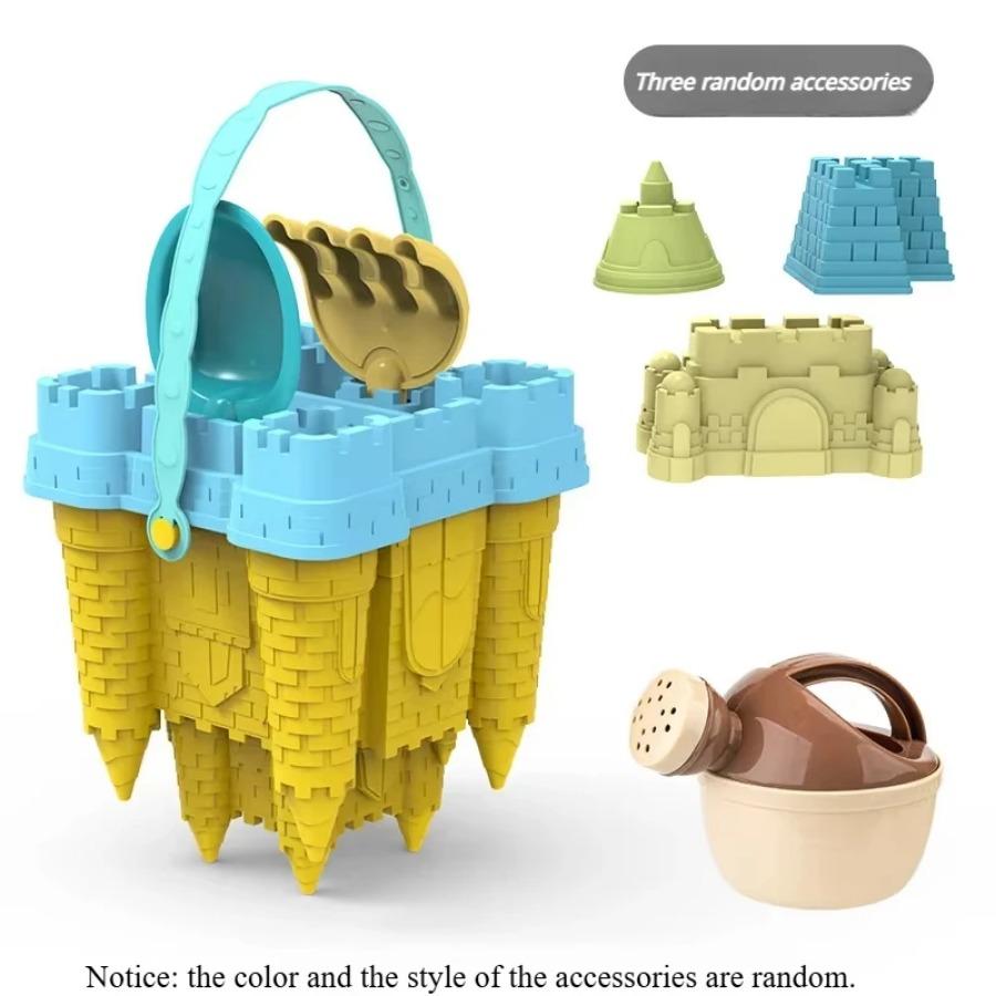 Beach Castle Bucket Play Sand Set Toys Sand Scoop Children Summer Toys Sand Toys Sand Box for Kids Outdoor Family Funny Gifts