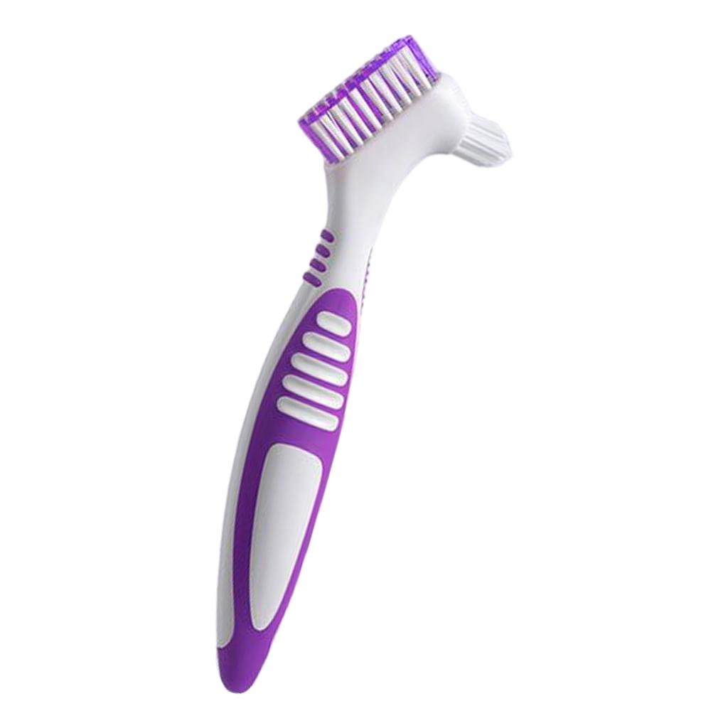 Зубная щетка Зубные щетки для зубных протезов Щетка для чистки искусственных зубов Двусторонняя зубная щетка для ухода за зубными протезами