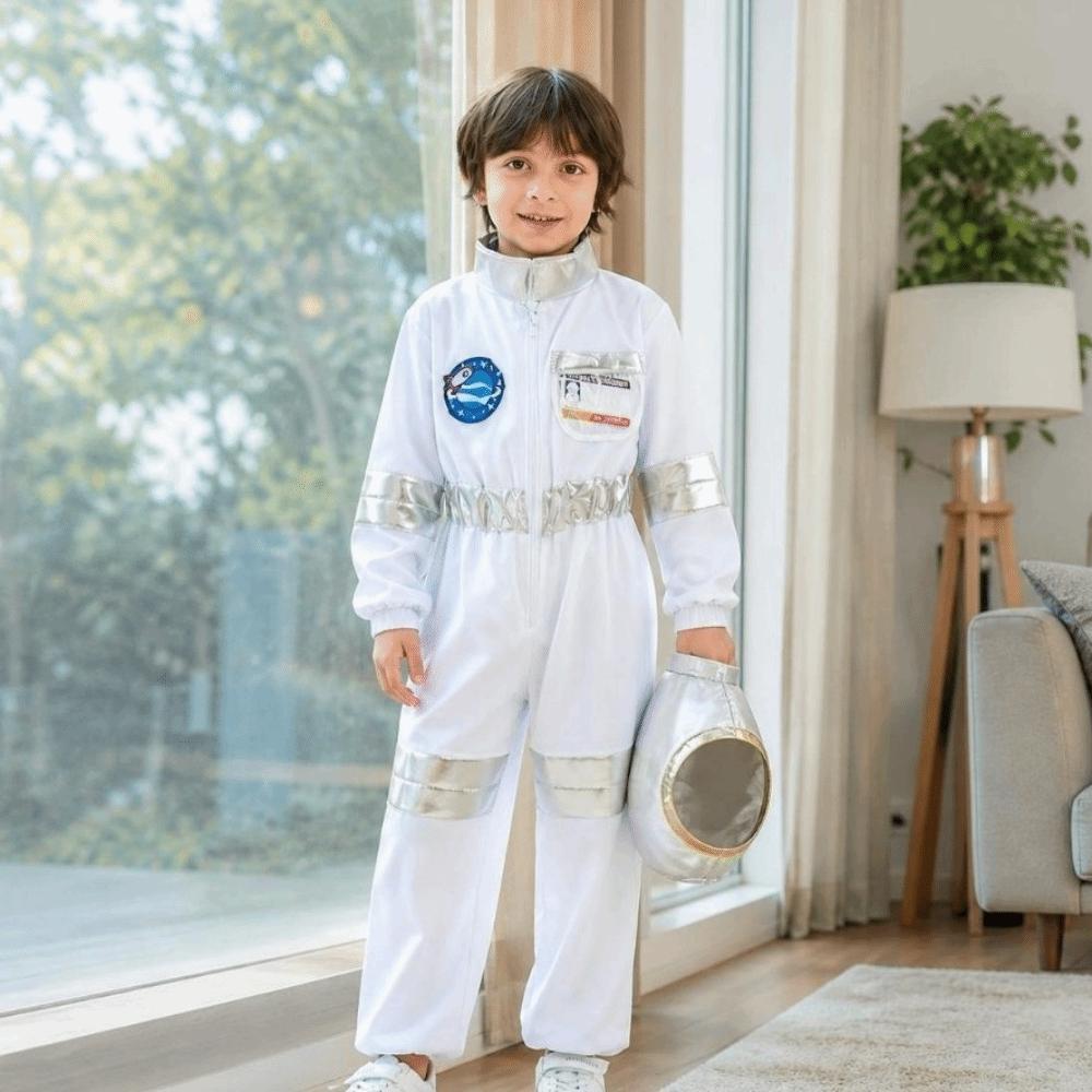 With Hat Children Astronaut Costume Jumpsuit Space Suit Bodysuit Spaceman Costume Role Play