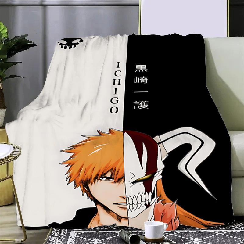 Bleach Kurosaki Ichigo Printed Blanket Picnic Blankets Warm Blanket Soft and Comfortable Blanket Home Travel Birthday Gift