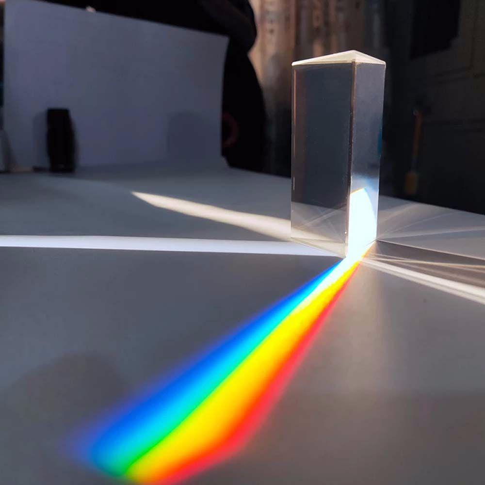 Triangular Prism Triangular Color Prism Glass Reflecting Rainbow Prisma Physics Stem Science Toys