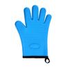 In-Stock Silicone Heat-Insulating Gloves with Padded Five-Finger Design and Widened Edge for Baking and Oven Use