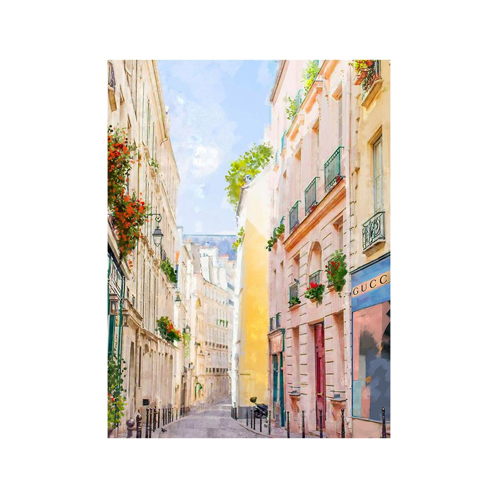 Цветочная уличная картина, печать на холсте, модный настенный художественный постер, свежий гламурный городской пейзаж, картина для гостиной, домашний декор, Cuadros