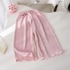 Girls' Summer Casual Pants Solid Color Versatile Pleated Straight Tube Mosquito Proof Pants Girl Korean Breathable Wide Leg Pants