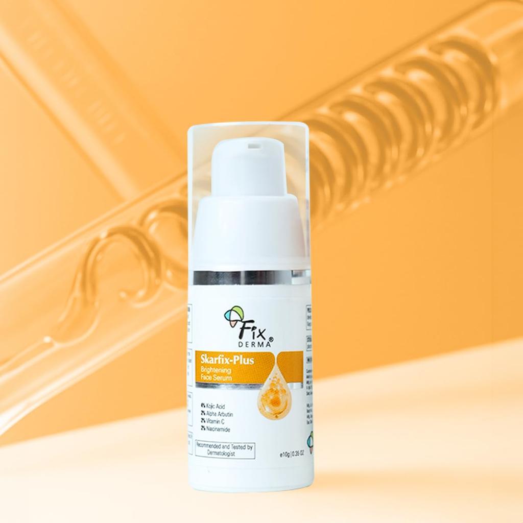 Fixderma Skarfix Plus Сыворотка для лица с 4% койевой кислоты | 2% альфа-арбутина, 2% ниацинамида, 2% витамина С | Осветляет пигментные пятна | Борется с пигментацией |