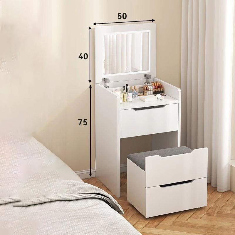 Flip Cover Dressing Table Bedroom Woman Furniture Makeup Vanities Modern Multi-functional Dresser Design with Led Light Dresser