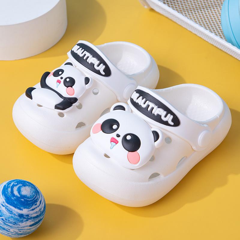 Cartoon Panda New Summer Cute Children's Sandals Soft Sole Boys' and Girls' Non-Slip Lightweight Clogs