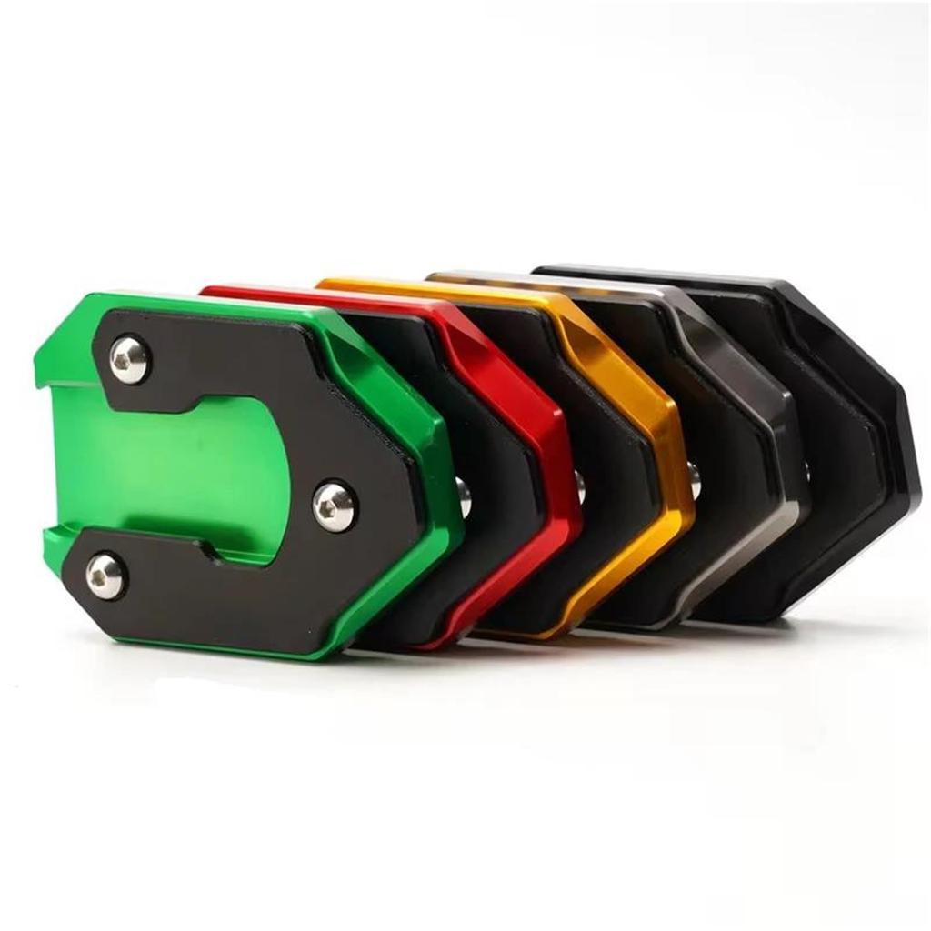 Motorcycle CNC Kickstand Side Bracket Extension Pad Extension Plate for Kawasaki Fit Vulcan S 650 VN650 2015-2025 Fit Tripod Extender(Red)