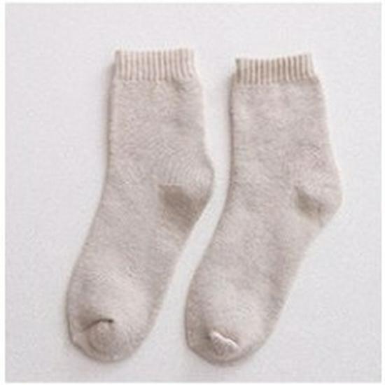 Women's Thick Fleece-Lined Mid-Calf Socks: Warm, Terry Autumn & Winter Floor Socks
