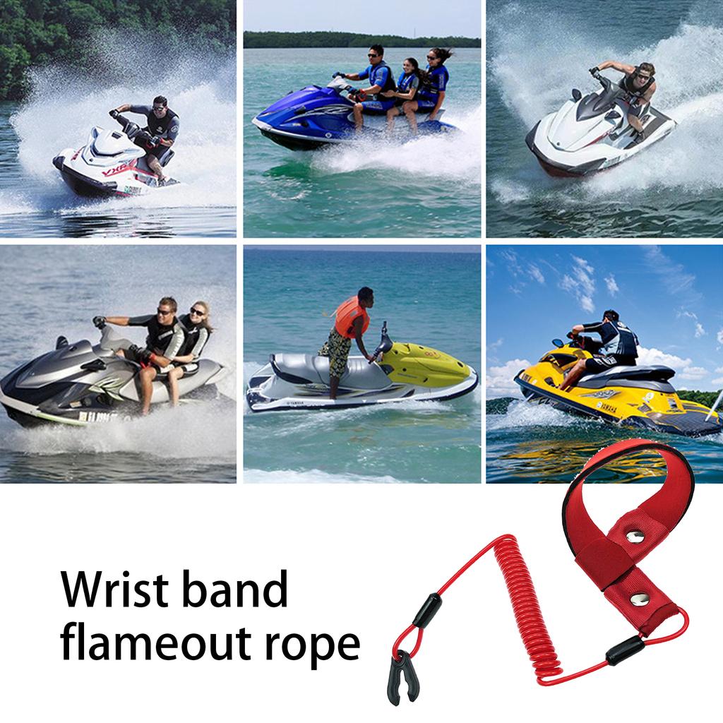 Marine Outboard Engine Boat Motor Kill Stop Switch For YAMAHA Jet Ski 2-425hp Key Rope Safety Lanyard Tether FX140 All Models
