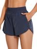 CRZ YOGA Breathable Running Shorts with 7cm Navy Size M Women's Quick-Drying Lining, Inseam, Blue,