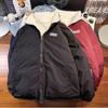 Зимний новый стиль, мужчины могут носить модную теплую хлопковую стеганую куртку с обеих сторон, повседневные модные мужские куртки