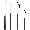 4Pcs Black Gold Cutlery Set Knives Fork Spoon Dinner Tableware Stainless Steel Dinnerware Party Kitchen Flatware Silverware Set
