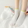 5 пар носков с двойной резинкой, женские короткие носки, весенне-летние цветные, ложные, два универсальных белых коротких хлопковых носка