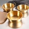 1 шт. с ручкой Миска из нержавеющей стали для подачи еды Корейская кухня Блюдце для соуса и приправ Кухонная посуда Золотой Серебряный