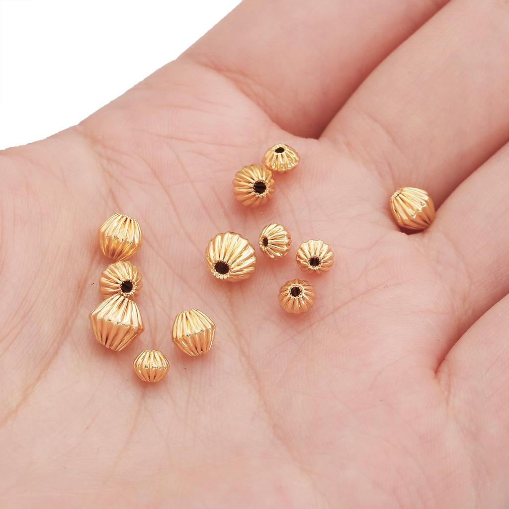 10Pcs Copper Plated Beads DIY Jewelry Making Supplies Components Accessories