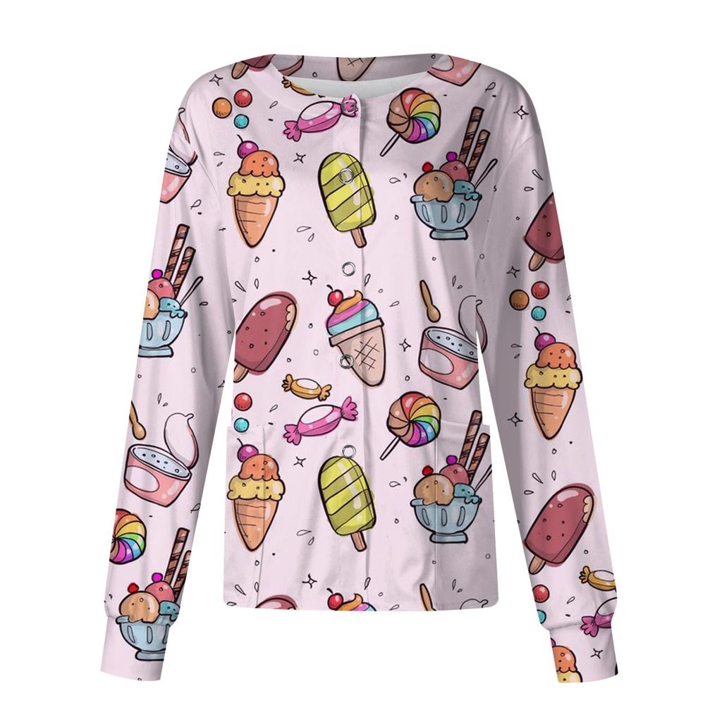 Женский однобортный защитный комбинезон с длинным рукавом и карманом, рабочий воротник-стойка, кардиган, куртка, топ