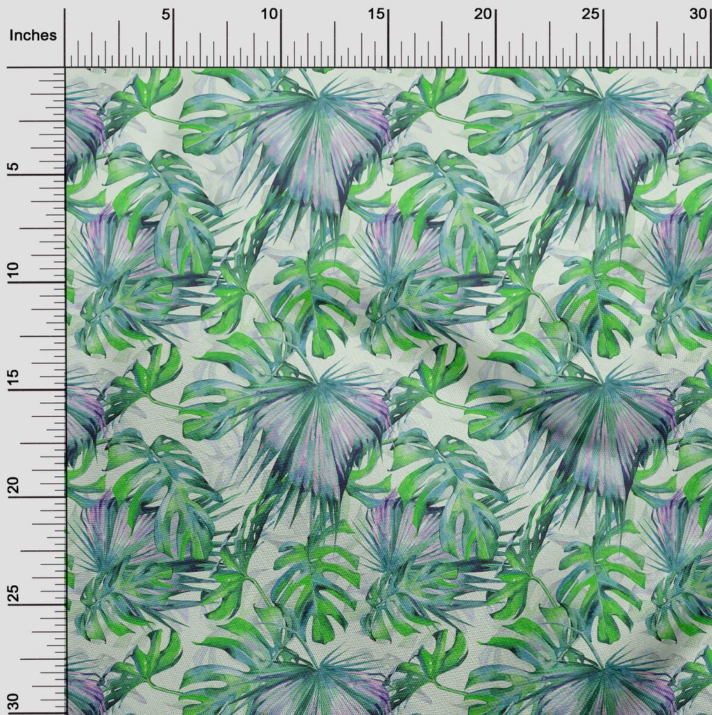 oneOone Хлопчатобумажная гибкая светло-зеленая ткань оставляет швейный материал Ткань с принтом в ярдах 40 дюймов