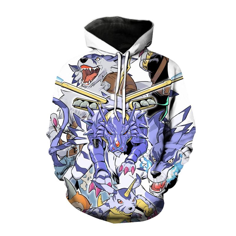 Осень-зима толстовки с капюшоном в стиле аниме Digimon Adventure 3D принт толстовка для мужчин и женщин модный пуловер с капюшоном цифровые монстры пальто унисекс