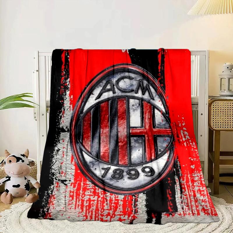 Ac Football Club Blanket Flannel Blanket for bed, sofa, Camping, Hiking, Picnic Essentials, gift for family Fan gifts