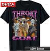 Throat Goat Funny Offensive Adult Humor Bootleg Graphic T-Shirt Classic Comfy Bold Tee Chic Retro Stylish Shirt Printed Couples