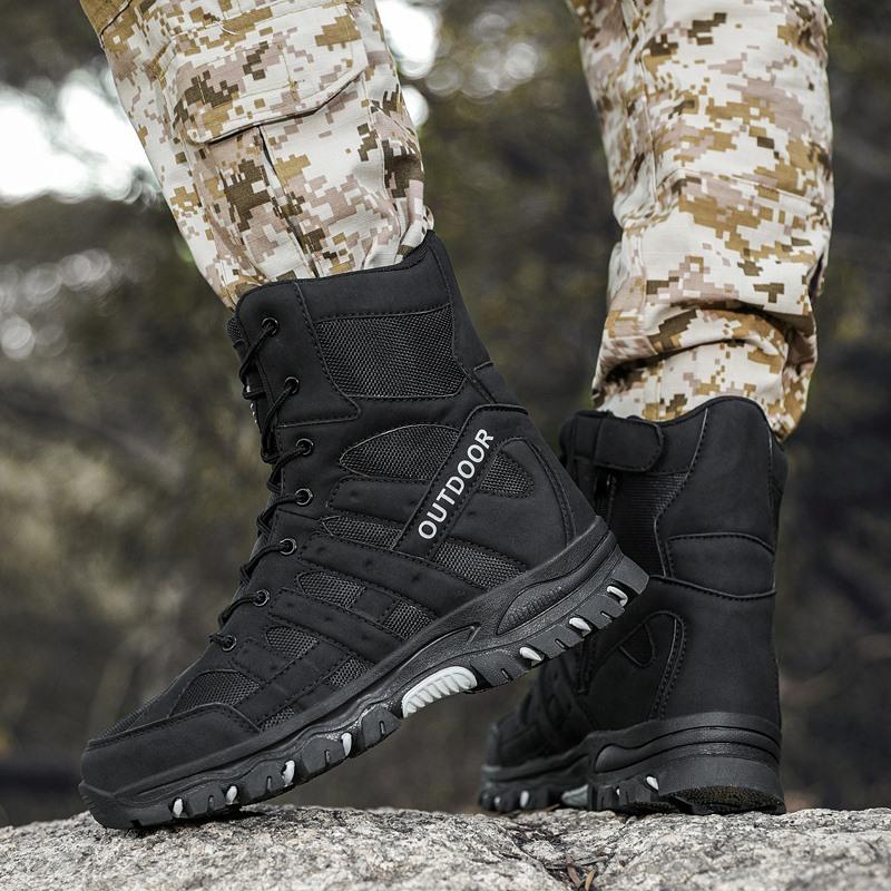 Ботинки в стиле милитари, уличные мужские походные ботинки, мужские тактические боевые ботильоны для спецназа в пустыне, мужские рабочие ботинки