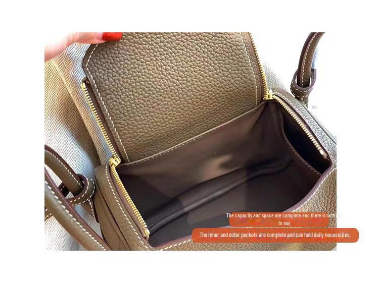 Мини-сумка Lindy 2025: Женская сумка через плечо и через плечо из коровьей кожи First Layer Lychee