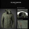 Fishing Waterproof Jacket Men's Autumn Casual Fashion Loose Detachable Cap Windbreaker Field Camping Army Green Pilot Work Coat