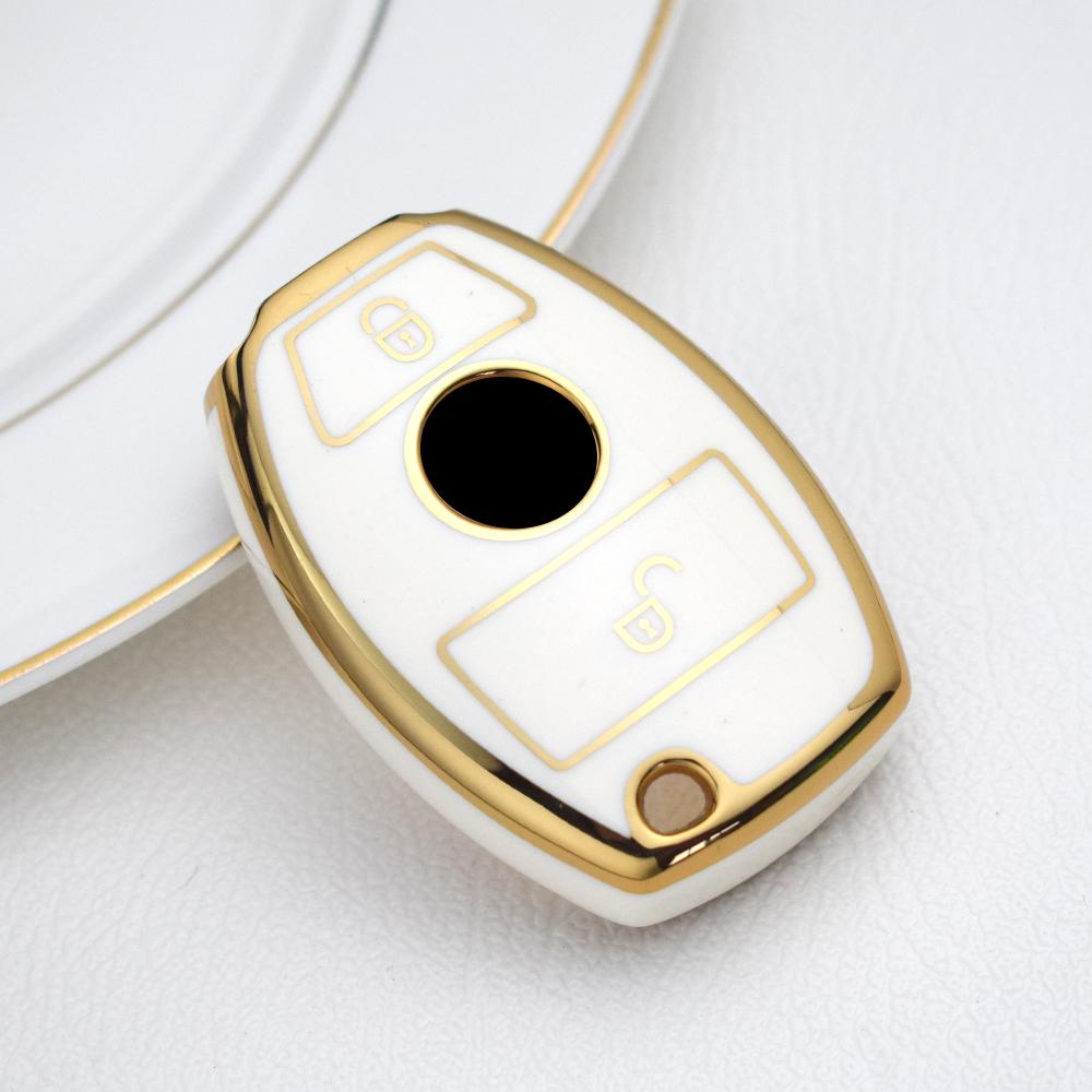 Чехол из ТПУ с 2 кнопками, брелок для дистанционного ключа автомобиля, чехол для Mercedes Benz ACESG Class GLA CLA GLK GLC CLS W204 W463 W176 W251 W205 AMG
