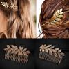 Модные украшения для волос Золото Серебро Свадебный гребень Свадебные аксессуары Женский головной убор Металлический лист