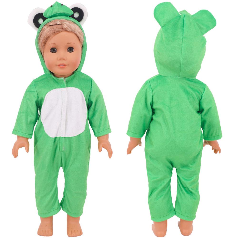 18-Inch American Doll Clothes: Cute Animal Hooded Robe Pajamas (43cm)
