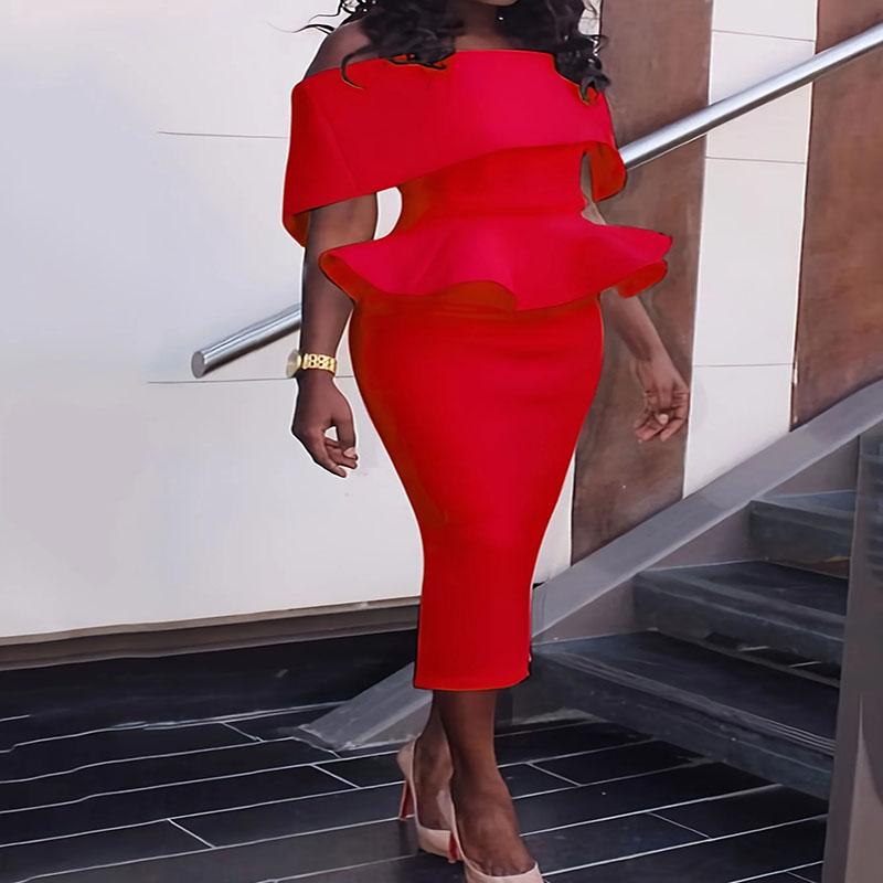 Женское клубное вечернее сексуальное облегающее платье-карандаш с открытыми плечами, элегантное белое рождественское платье с оборками