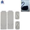 2PCS/SET DIY Swan Neck Feather Silicone Molds Baking Letters Cake Decoration Tools Fondant Pudding Mould Chocolate Mold