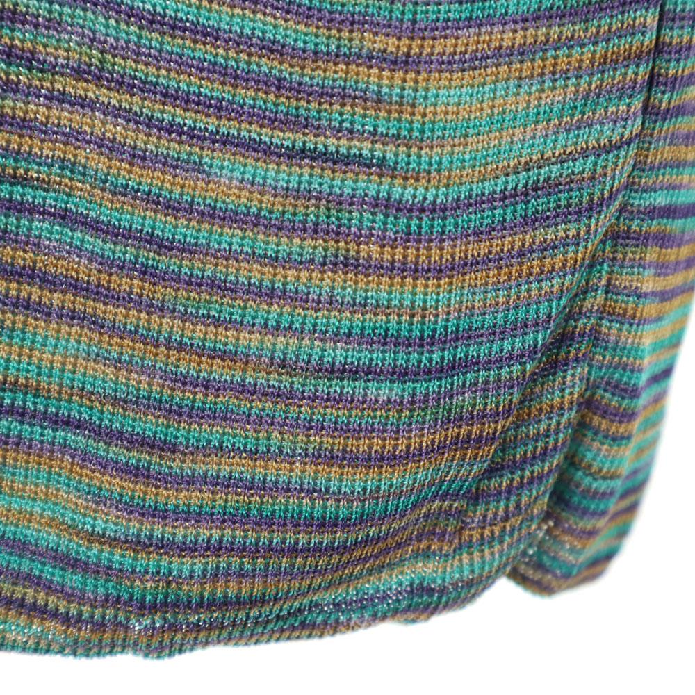 Missoni Сделано в Италии Узор с каймой Длинный рукав Высокая горловина Прозрачный вырез Женский Подержанный