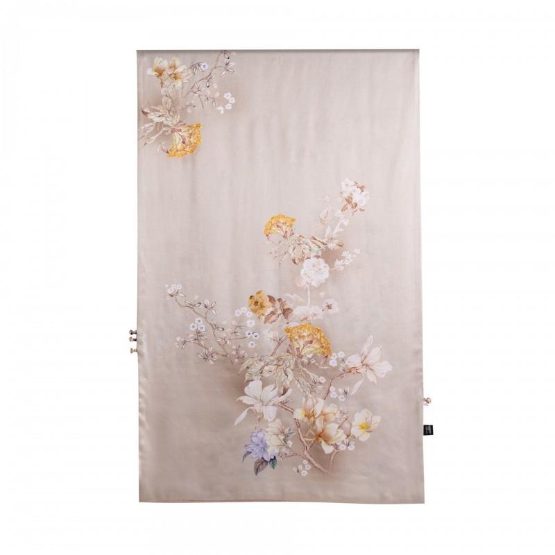 Mulberry Silk Long Scarf 2025 Vintage Floral Print Shawl Wedding Gift